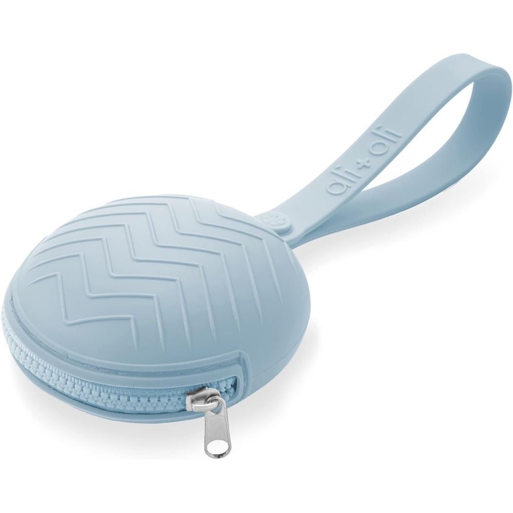 Ali+Oli Silicone Pacifier Holder Travel Storage Zip Case.